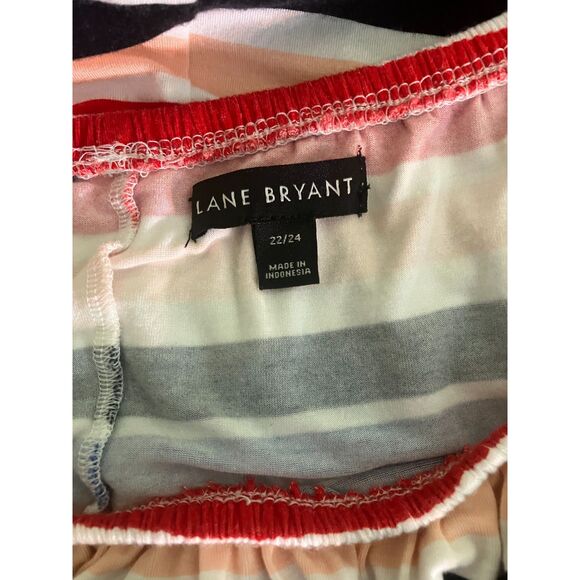 Lane Bryant colorful striped sleeveless mini shift dress - Picture 3 of 7